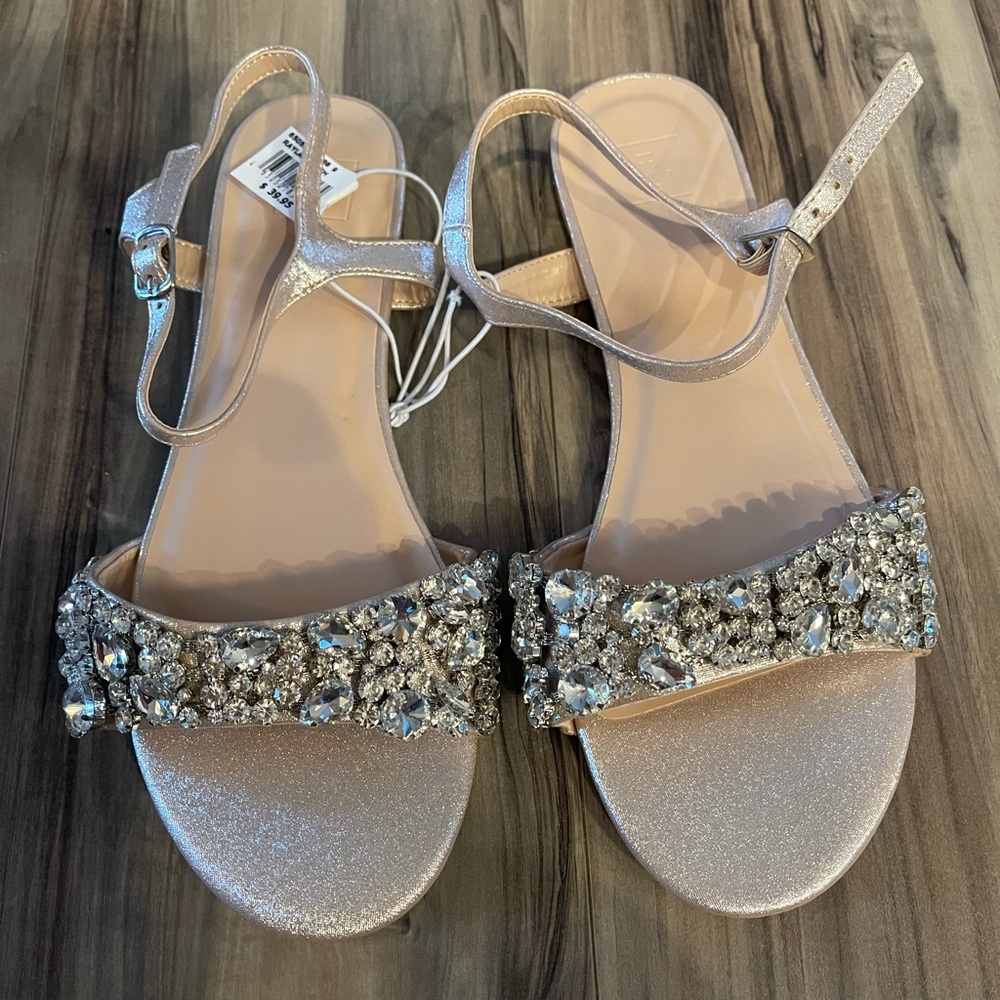 Bride bridal sandals glitter gemstone